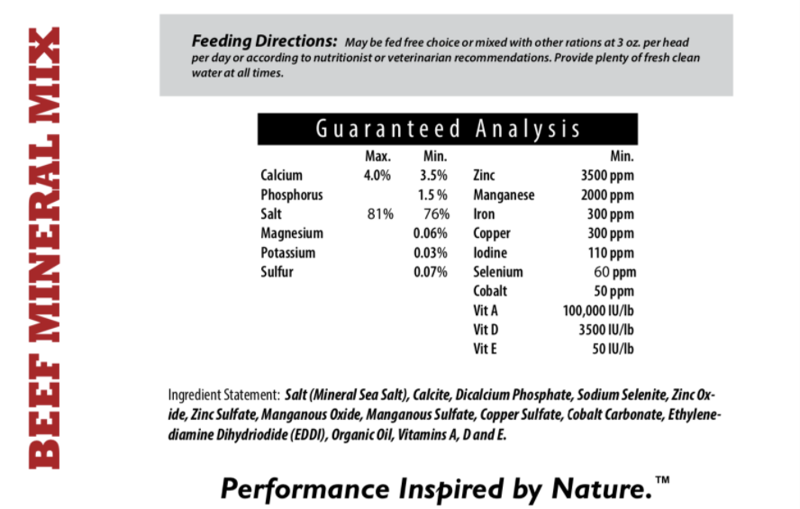 BEEF MINERAL MIX